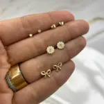 Aros Abridores de oro amarillo 18k. Aros para bebes, una joya atemporal.