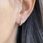 Aro argolla femenina de oro amarillo 18k. Aro para mujer, regalo perfecto.