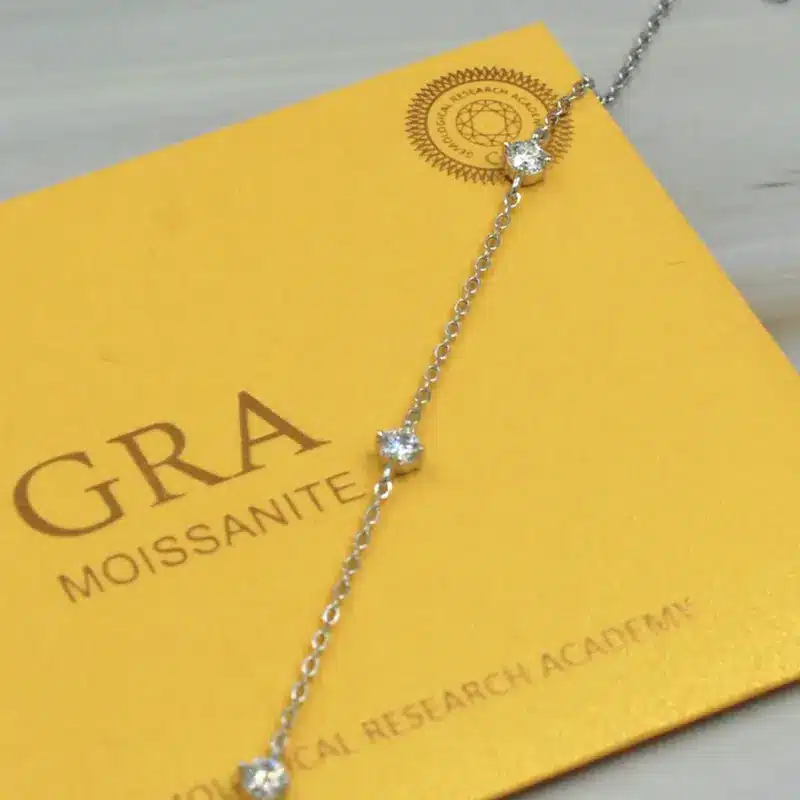 Pulsera Luz Moissanite 0.30 CT con certificado original GRA de autenticidad de las moissanitas