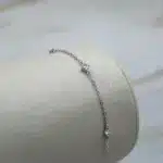 Pulsera Luz Moissanite 0.30 CT de plata 925 italiana con baño de rodio y tres puntos de luz